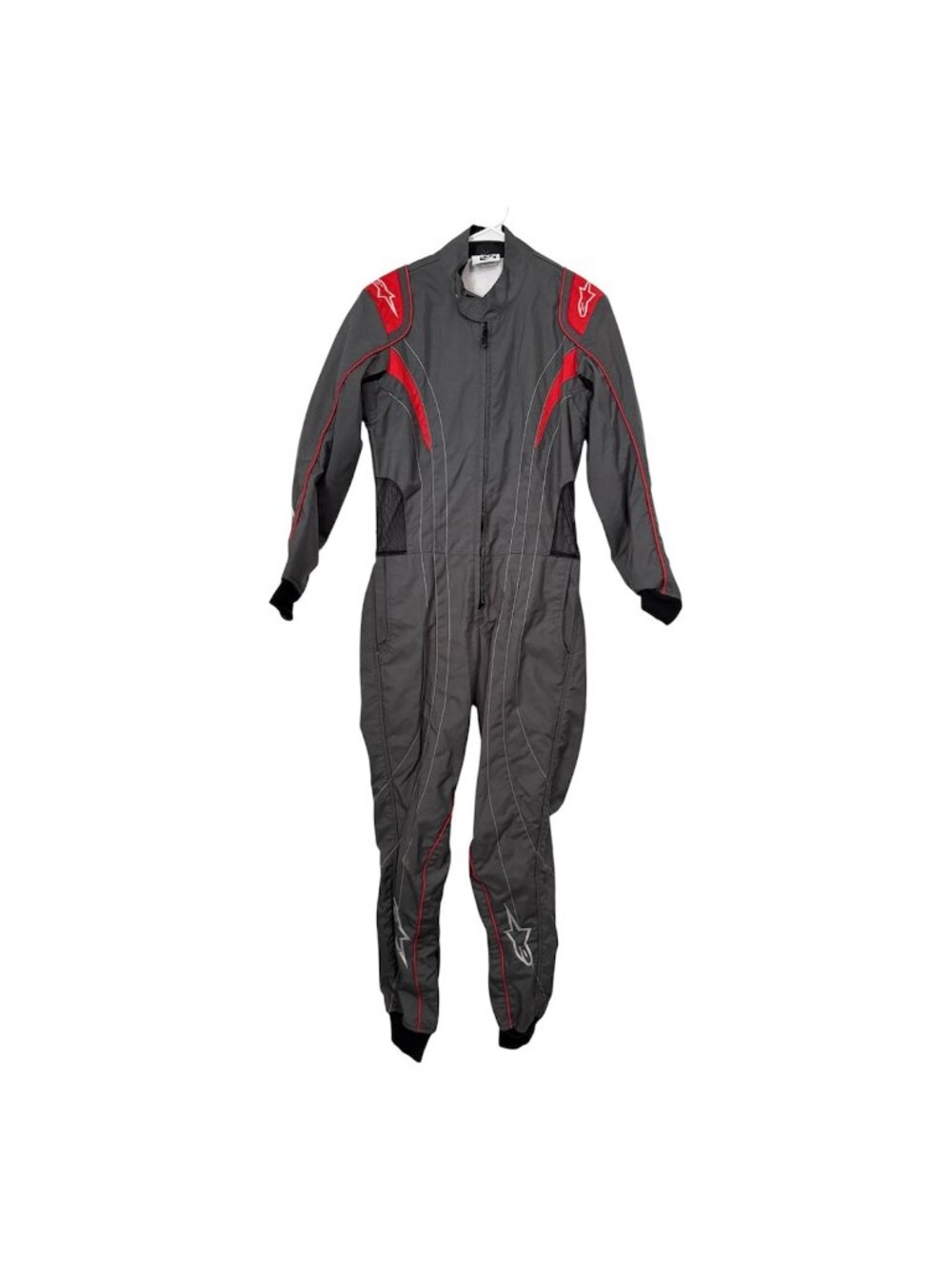 Alpinestars KMX5 Racing Suit size 46 Grey Red 2019 Auto Car Kart Jumpsuit EUC